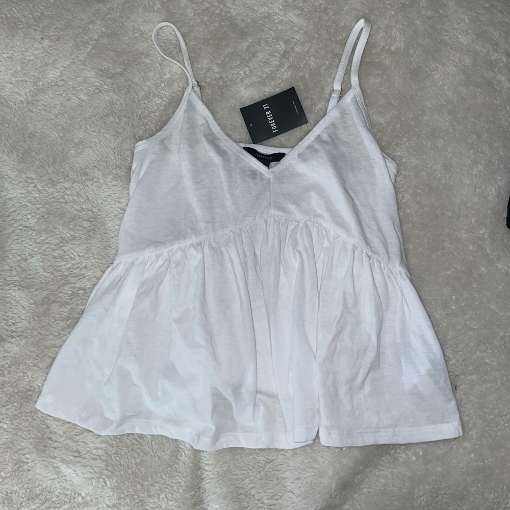 Women’s white tank top